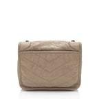 Saint Laurent Crinkled Calfskin Monogram Niki Chain Wallet (SHF-afCOLO)