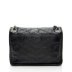 Saint Laurent Crinkled Calfskin Monogram Niki Medium Shoulder Bag (SHF-GOzKUg)