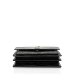 Saint Laurent Croc Embossed Leather Monogram Sunset Medium Shoulder Bag (SHF-M2o6S1)