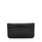 Saint Laurent Croc Embossed Monogram Phone Holder Shoulder Bag (SHF-8nnftx)
