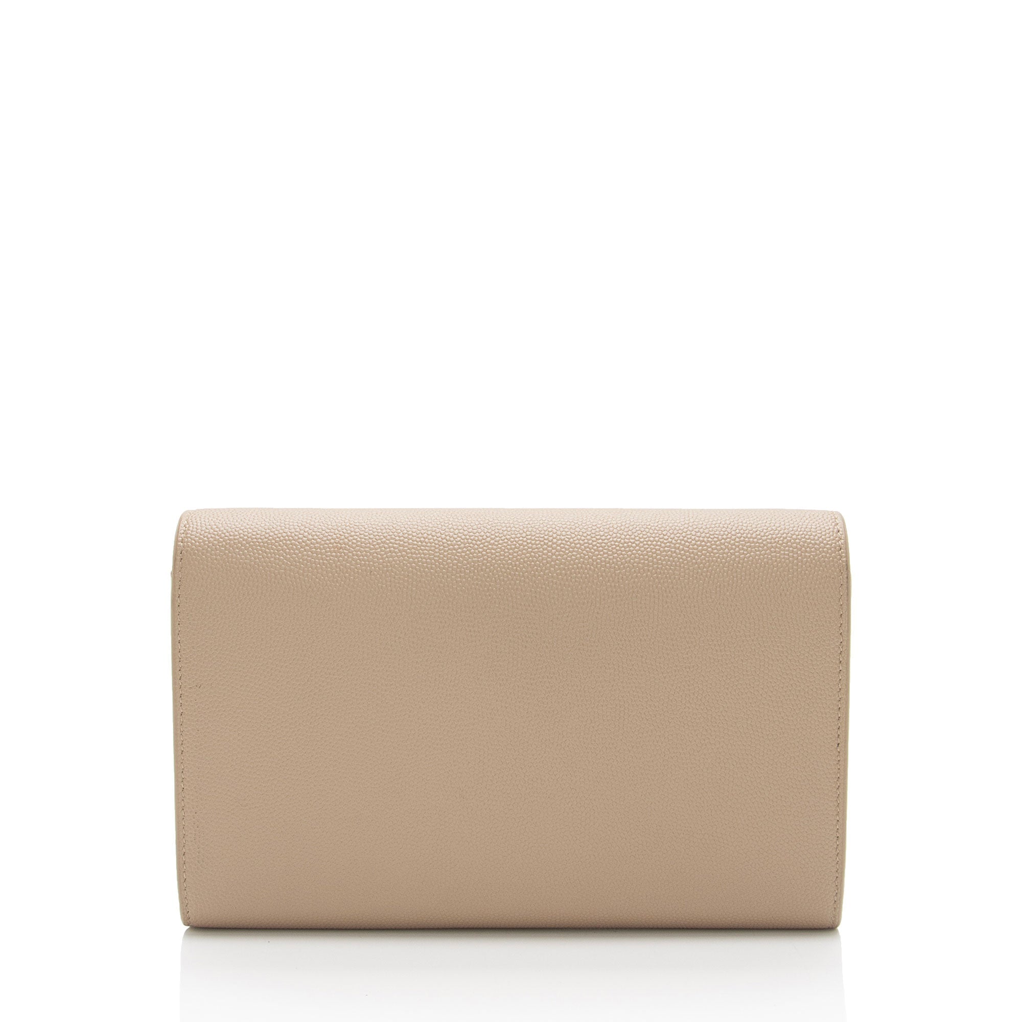 Saint Laurent Grain De Poudre Monogram Uptown Chain Wallet (SHF-wooMCi)