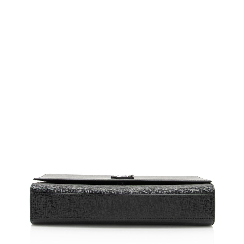 Saint Laurent Grain de Poudre Monogram Kate Medium Shoulder Bag (SHF-hzje5P)