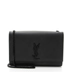 Saint Laurent Grain de Poudre Monogram Kate Medium Shoulder Bag (SHF-hzje5P)
