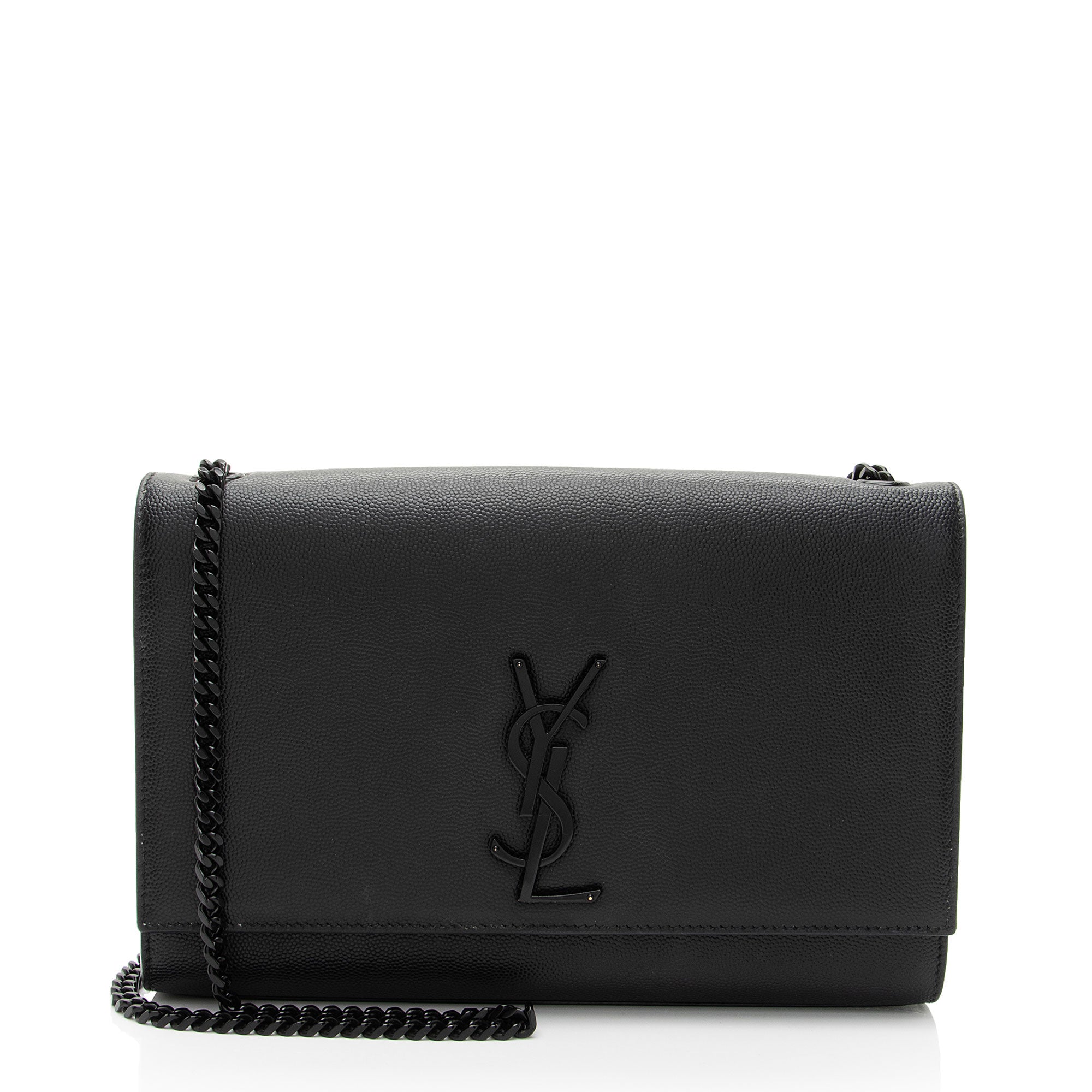 Saint Laurent Grain de Poudre Monogram Kate Medium Shoulder Bag (SHF-hzje5P)