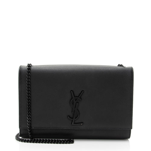 Saint Laurent Grain de Poudre Monogram Kate Medium Shoulder Bag (SHF-hzje5P)