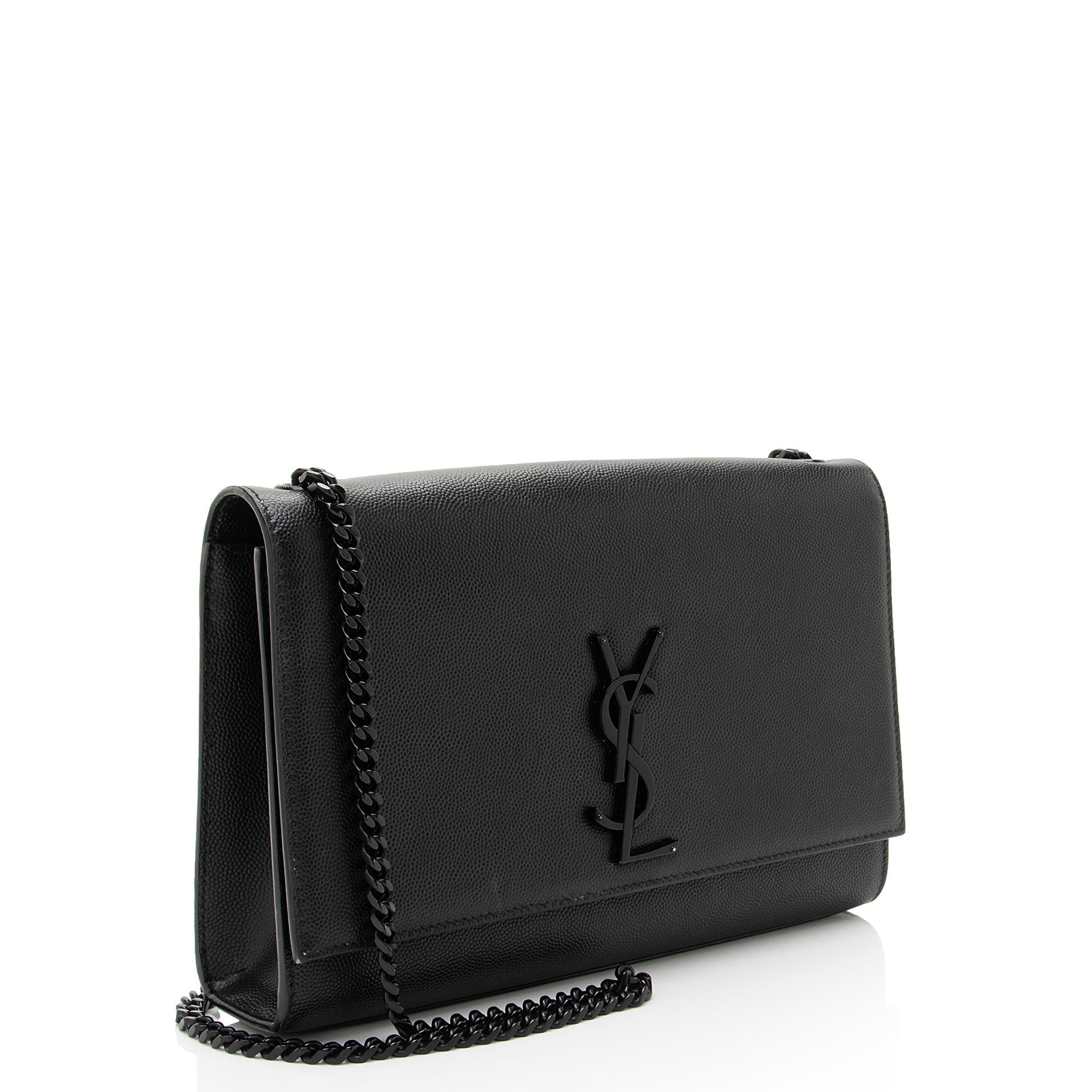 Saint Laurent Grain de Poudre Monogram Kate Medium Shoulder Bag (SHF-hzje5P)