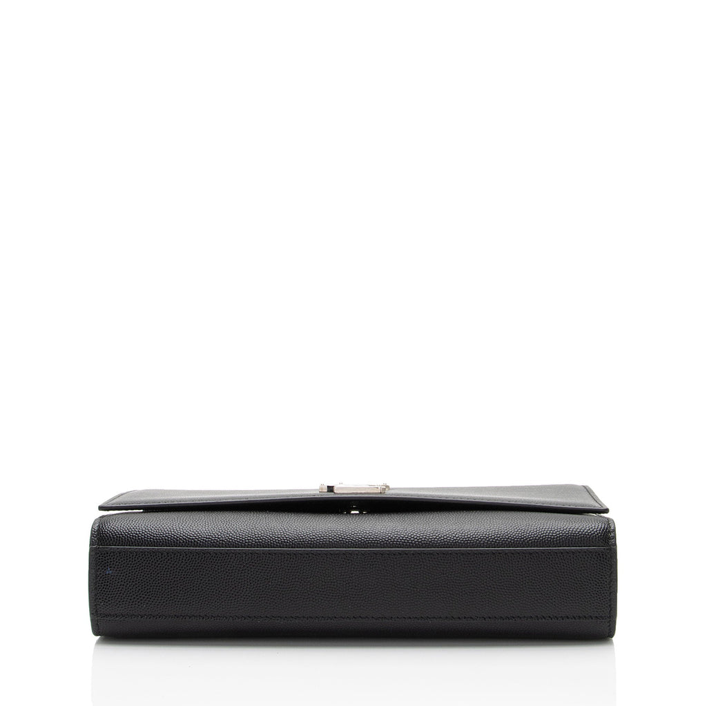 Saint Laurent Grain de Poudre Monogram Kate Medium Shoulder Bag (SHF-uDKGS6)