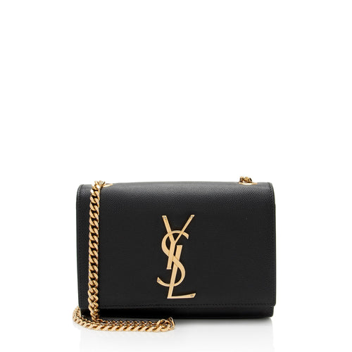 Saint Laurent Grain de Poudre Monogram Kate Small Crossbody (SHF-Ky2Gwi)