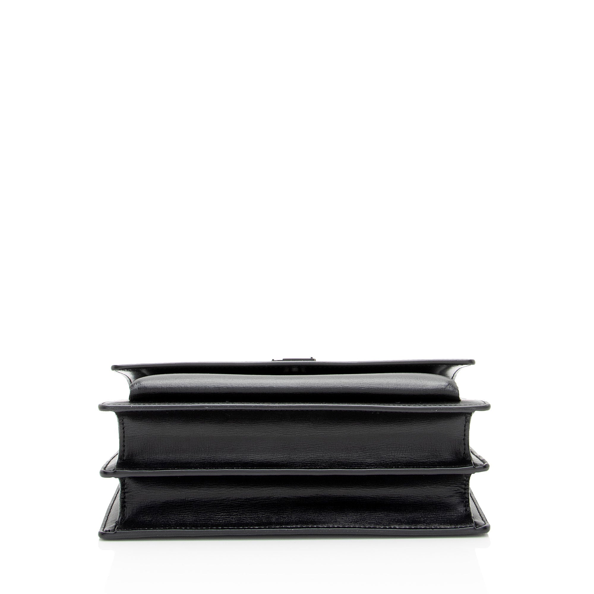 Saint Laurent Grained Calfskin Monogram Sunset Medium Shoulder Bag (SHF-OLGtVP)