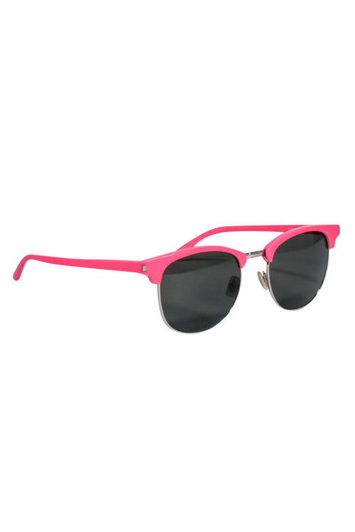 Saint Laurent - Hot Pink Acrylic Sunglasses