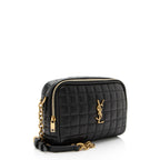 Saint Laurent Lambskin Matelasse Carre Monogram Cassandre Camera Bag (SHF-RGUZXr)
