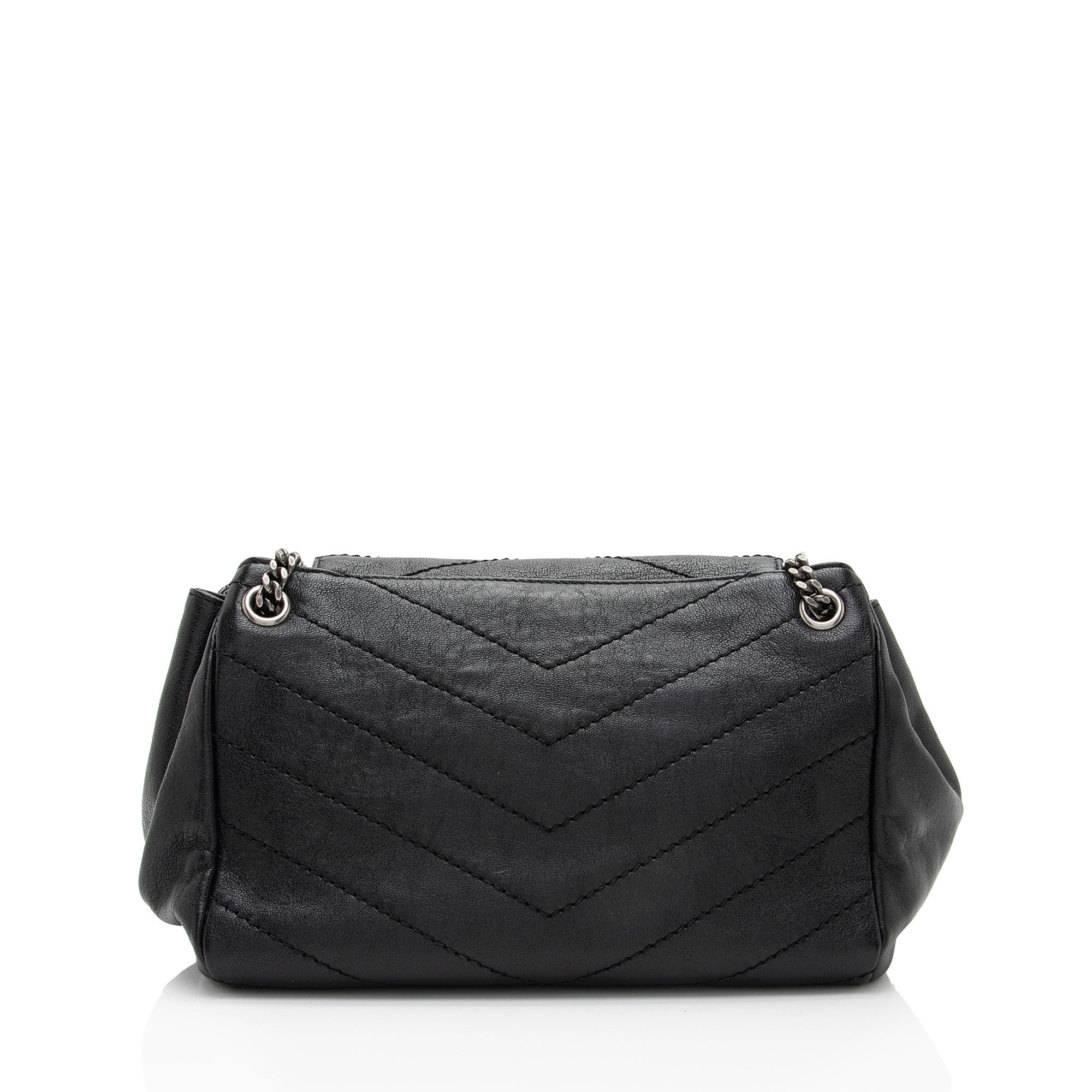 Saint Laurent Lambskin Monogram Nolita Small Flap Bag (SHF-f0gUjx)