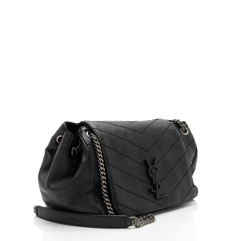 Saint Laurent Lambskin Monogram Nolita Small Flap Bag (SHF-f0gUjx)