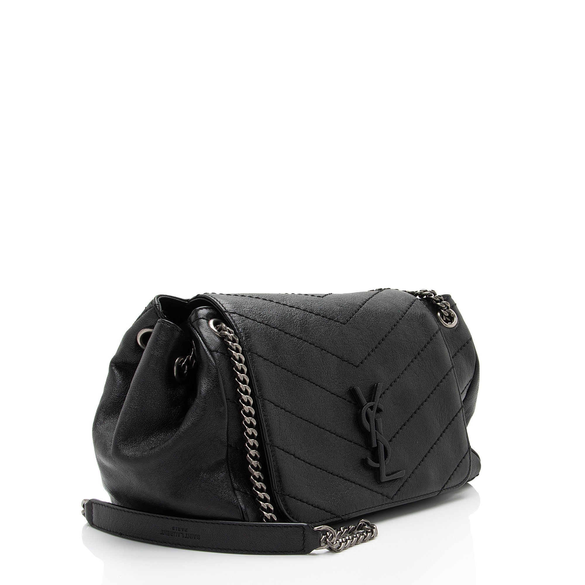 Saint Laurent Lambskin Monogram Nolita Small Flap Bag (SHF-f0gUjx)