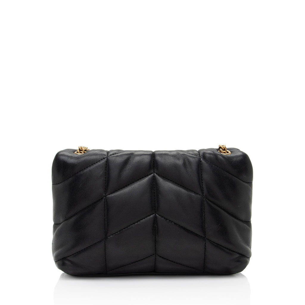 Saint Laurent Lambskin Monogram Puffer LouLou Toy Shoulder Bag (SHF-QVgJj0)