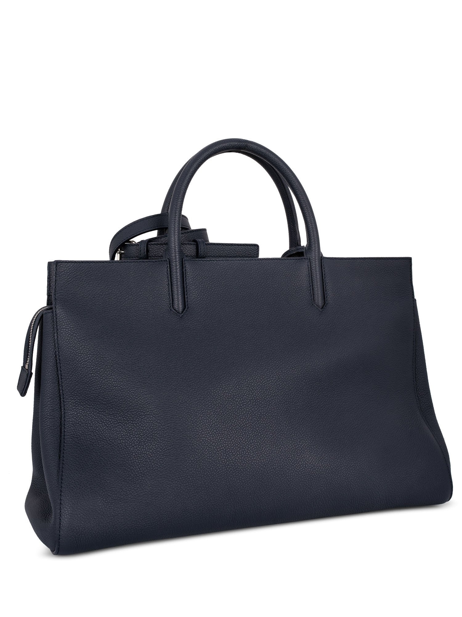 Saint Laurent Leather Medium Rive Gauche Bag Blue