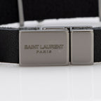 Saint Laurent Leather Monogram Cassandre Bracelet (SHF-lyrN0X)