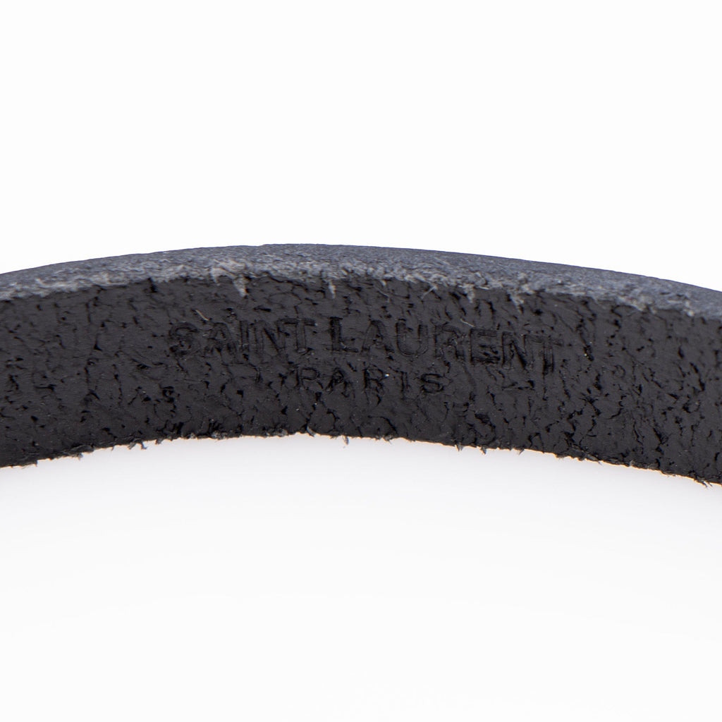 Saint Laurent Leather Monogram Double Wrap Bracelet (SHF-ojgNrH)