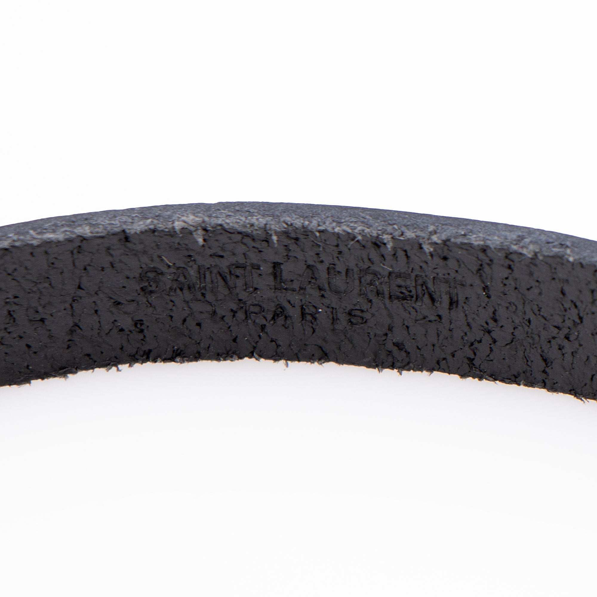 Saint Laurent Leather Monogram Double Wrap Bracelet (SHF-ojgNrH)