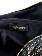 Saint Laurent Leather Studded Y Large Shopper Bag Black