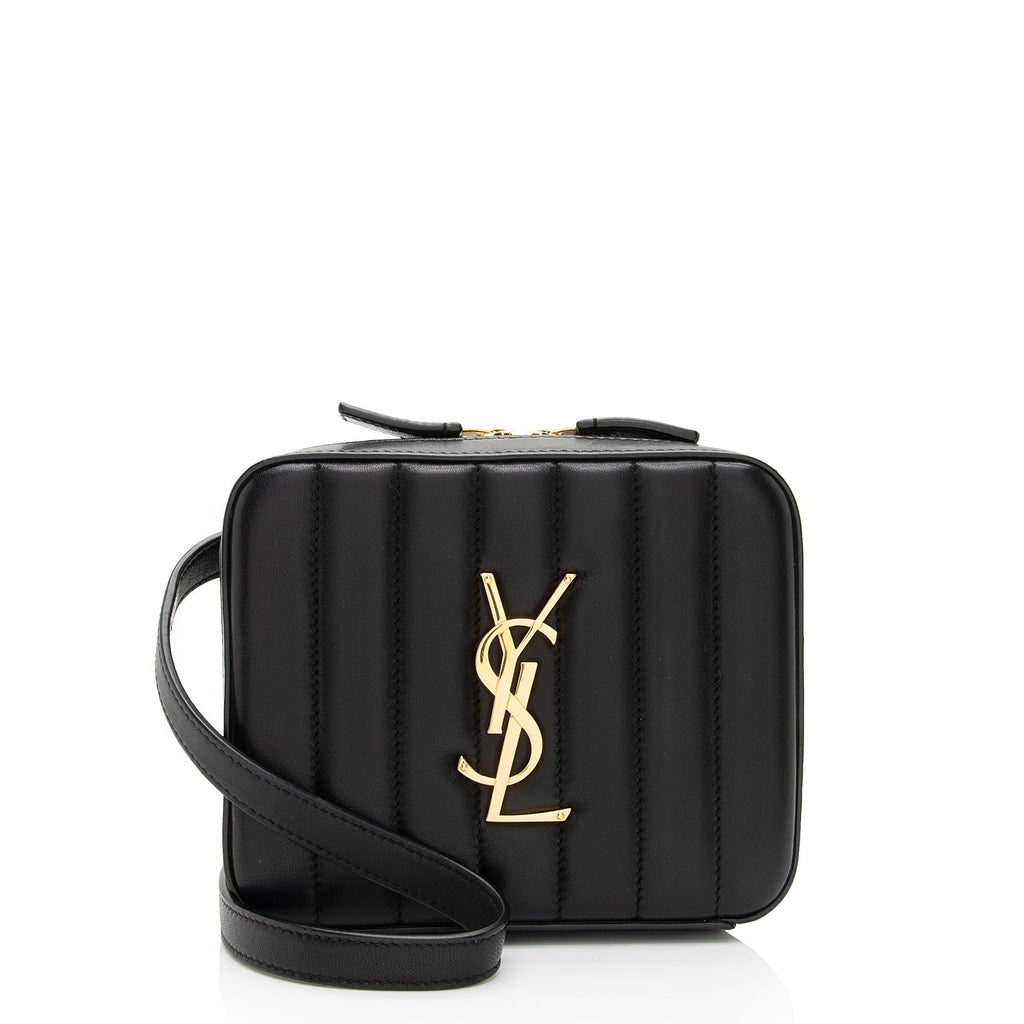 Saint Laurent Matalasse Calfskin Monogram Vicky Belt Bag (SHF-UFp2hO)