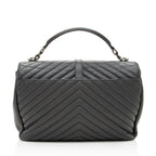 Saint Laurent Matelasse Calfskin Classic Monogram College Large Shoulder Bag (SHF-19141)