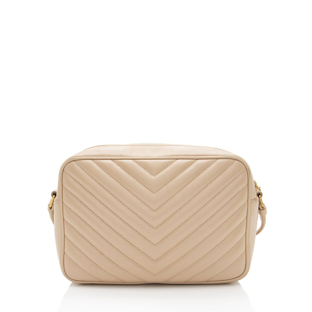 Saint Laurent Matelasse Calfskin Monogram Lou Camera Bag (SHF-IyIKNC)
