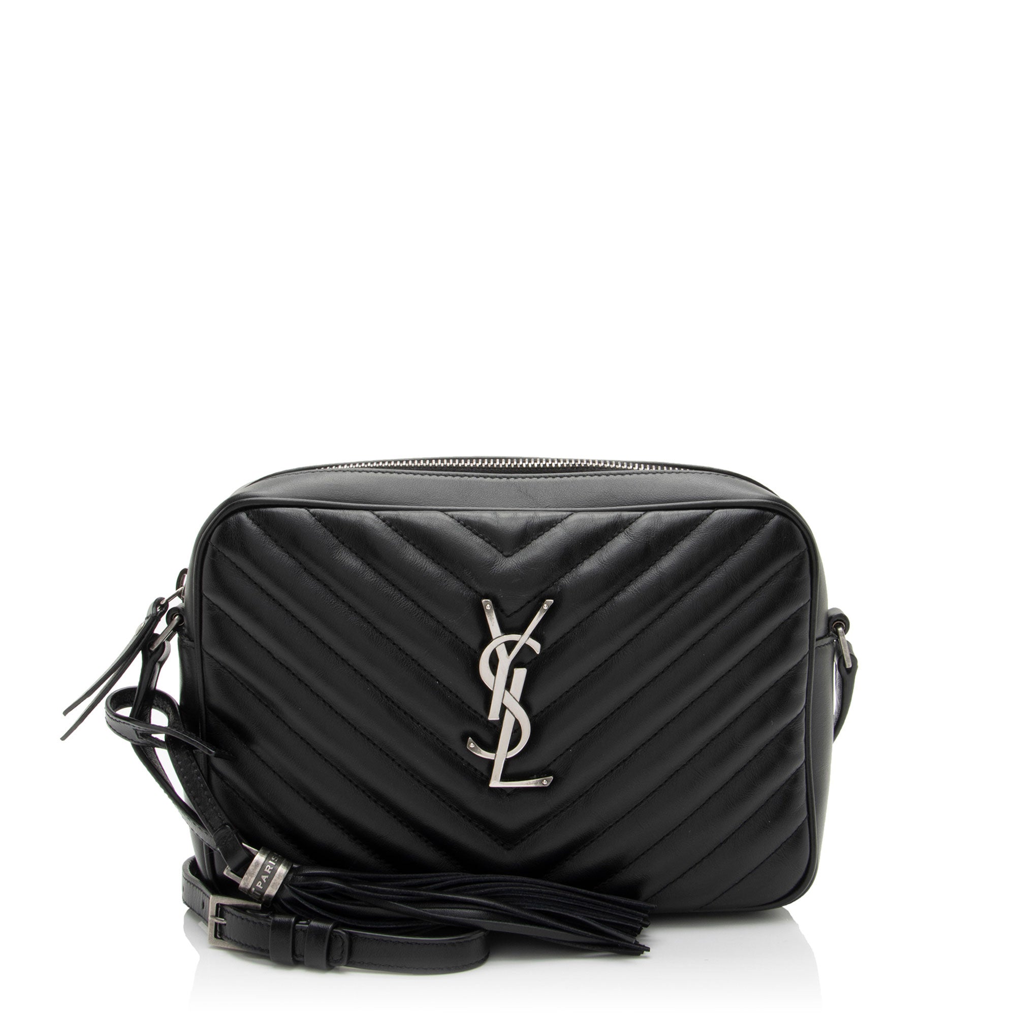 Saint Laurent Matelasse Calfskin Monogram Lou Camera Bag (SHF-jB3wqK)