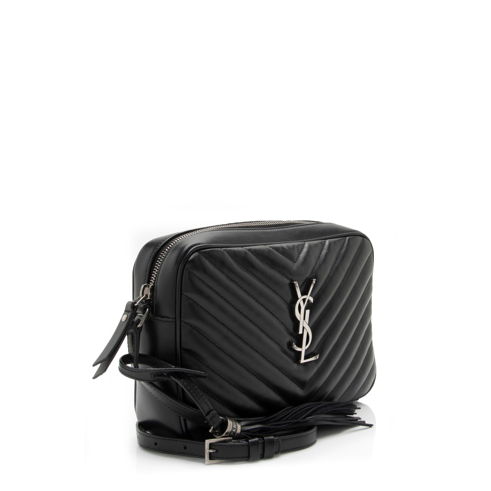 Saint Laurent Matelasse Calfskin Monogram Lou Camera Bag (SHF-jB3wqK)