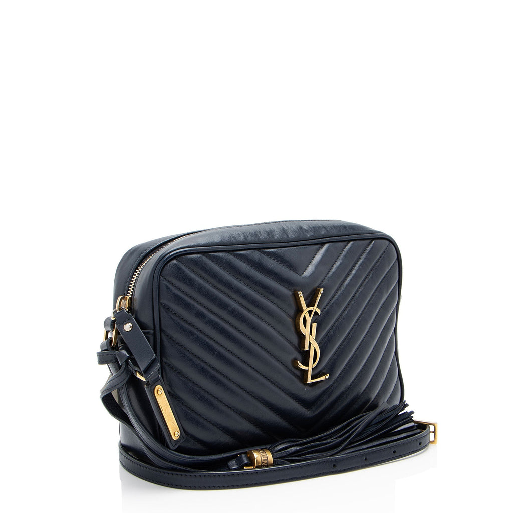 Saint Laurent Matelasse Calfskin Monogram Lou Camera Bag (SHF-JZyzw6)