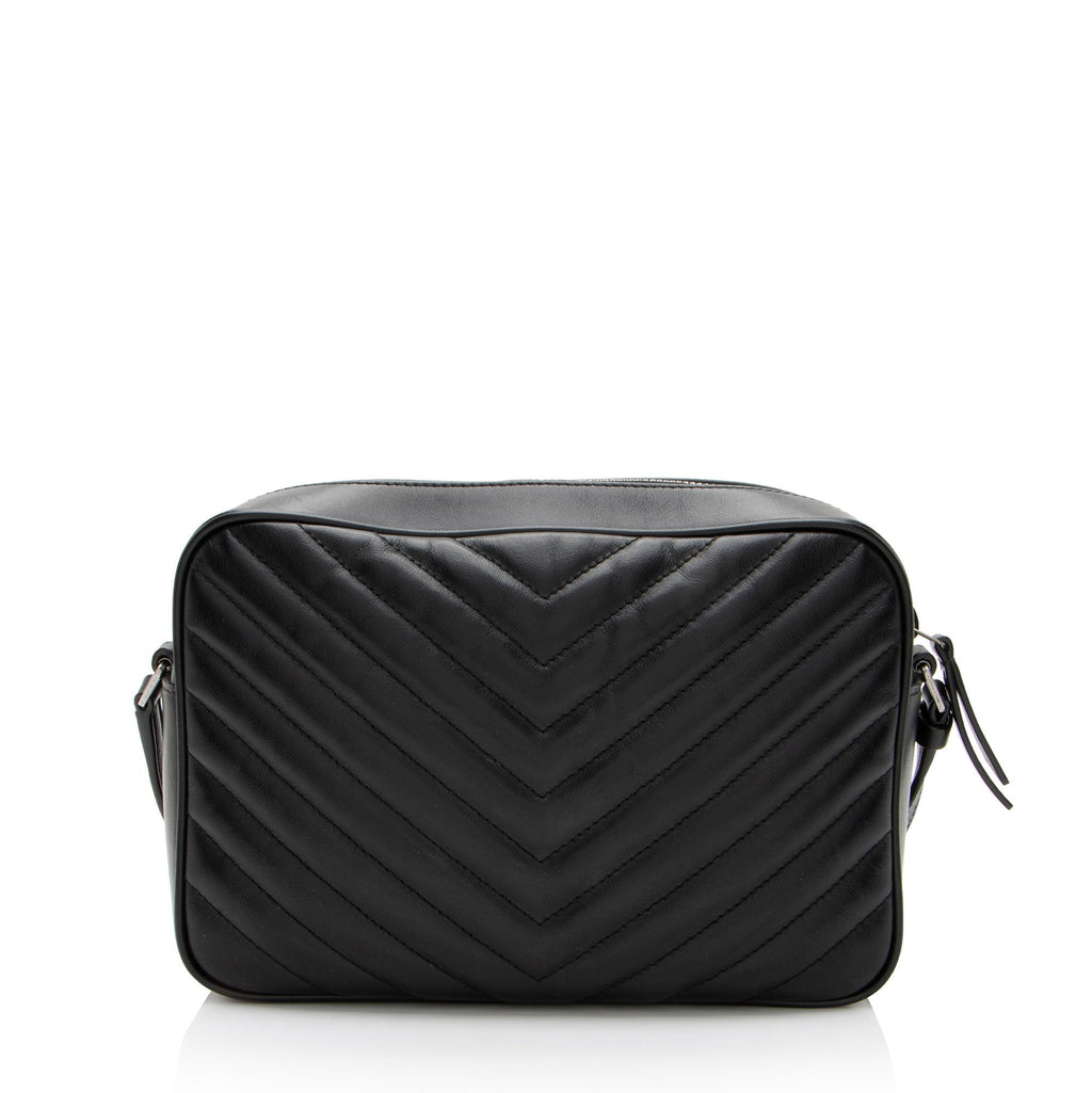 Saint Laurent Matelasse Calfskin Monogram Lou Camera Bag (SHF-rTeesm)