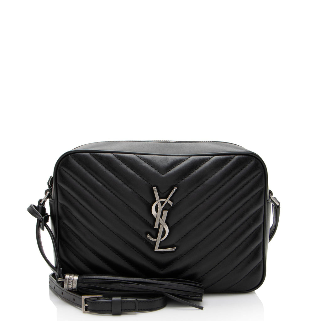 Saint Laurent Matelasse Calfskin Monogram Lou Camera Bag (SHF-rTeesm)