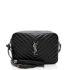 Saint Laurent Matelasse Calfskin Monogram Lou Camera Bag (SHF-rTeesm)