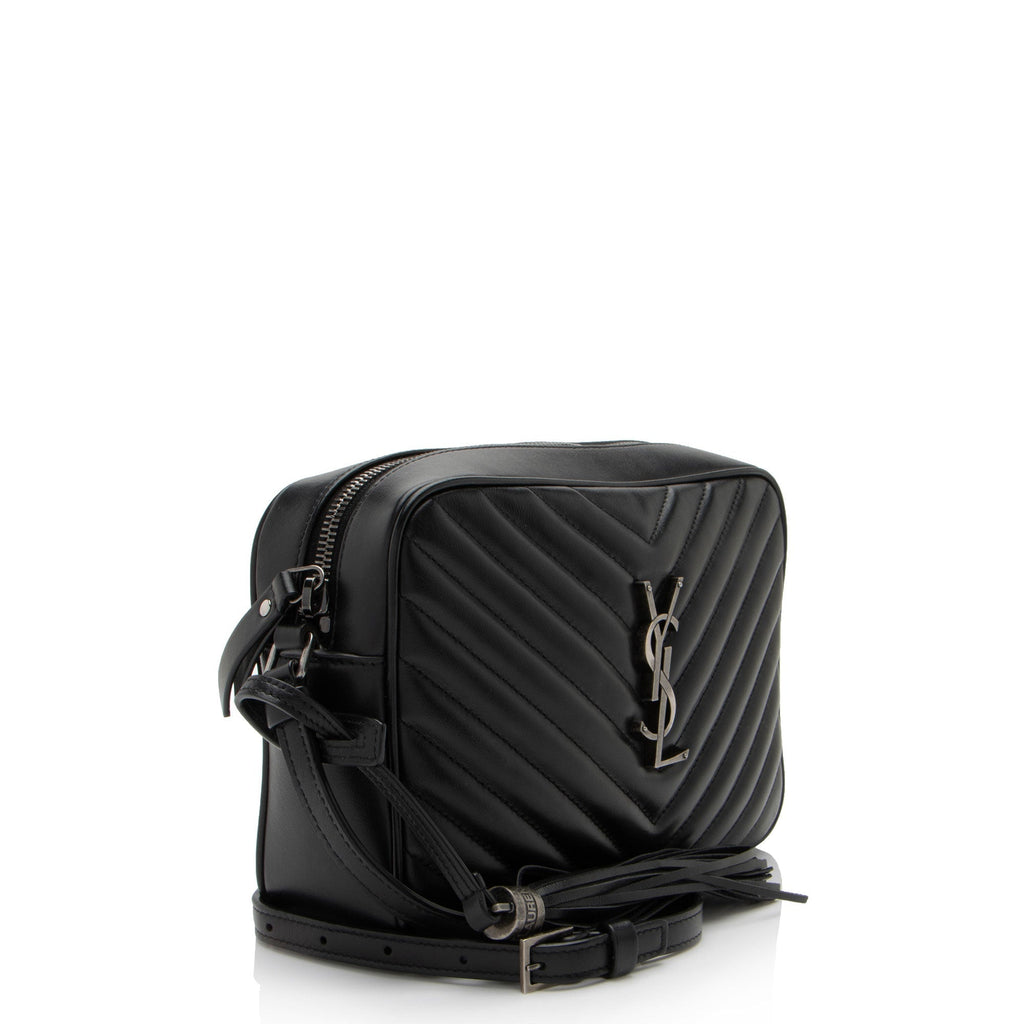 Saint Laurent Matelasse Calfskin Monogram Lou Camera Bag (SHF-rTeesm)