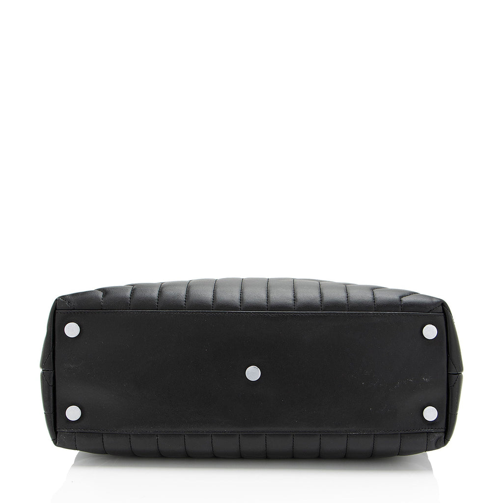 Saint Laurent Matelasse Calfskin Monogram LouLou Chain Large Shoulder Bag (SHF-F87Oll)