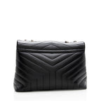 Saint Laurent Matelasse Calfskin Monogram LouLou Chain Medium Shoulder Bag (SHF-19046)