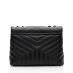 Saint Laurent Matelasse Calfskin Monogram LouLou Chain Medium Shoulder Bag (SHF-lzCev2)