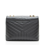 Saint Laurent Matelasse Calfskin Monogram LouLou Chain Medium Shoulder Bag (SHF-W4gfSq)