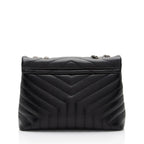 Saint Laurent Matelasse Calfskin Monogram LouLou Chain Medium Shoulder Bag (SHF-qrpSTt)
