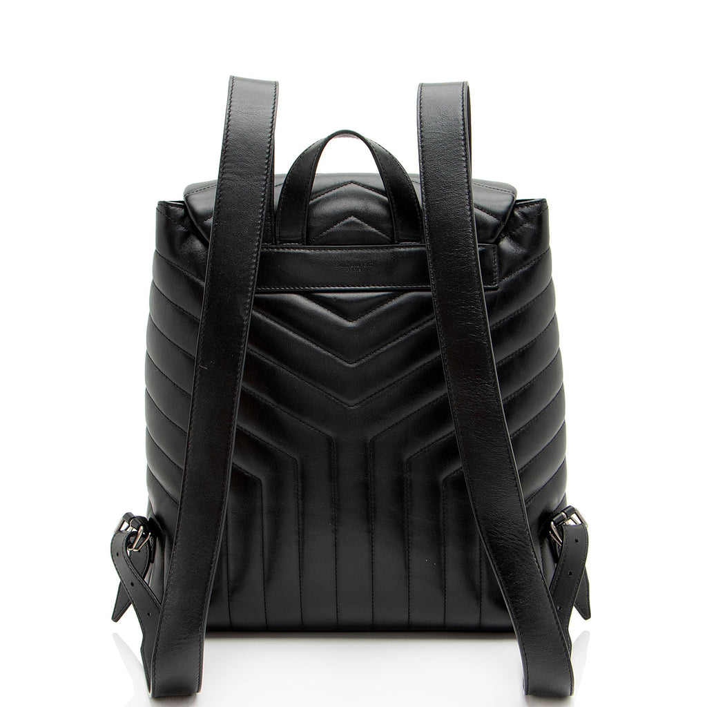 Saint Laurent Matelasse Calfskin Monogram LouLou Medium Backpack (SHF-m1rXfW)