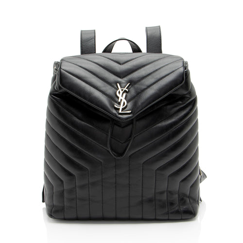 Saint Laurent Matelasse Calfskin Monogram LouLou Medium Backpack (SHF-m1rXfW)