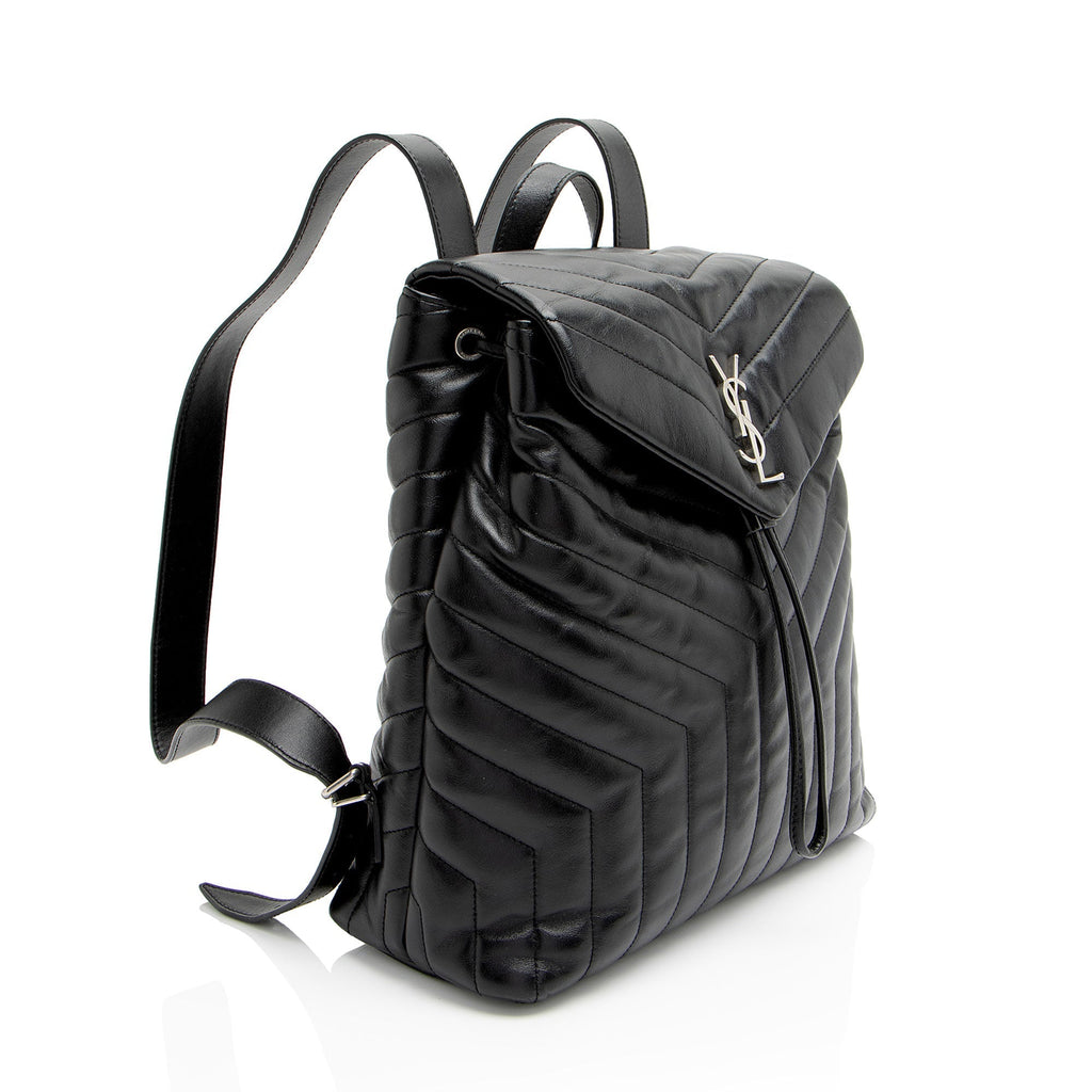 Saint Laurent Matelasse Calfskin Monogram LouLou Medium Backpack (SHF-TSOSNw)