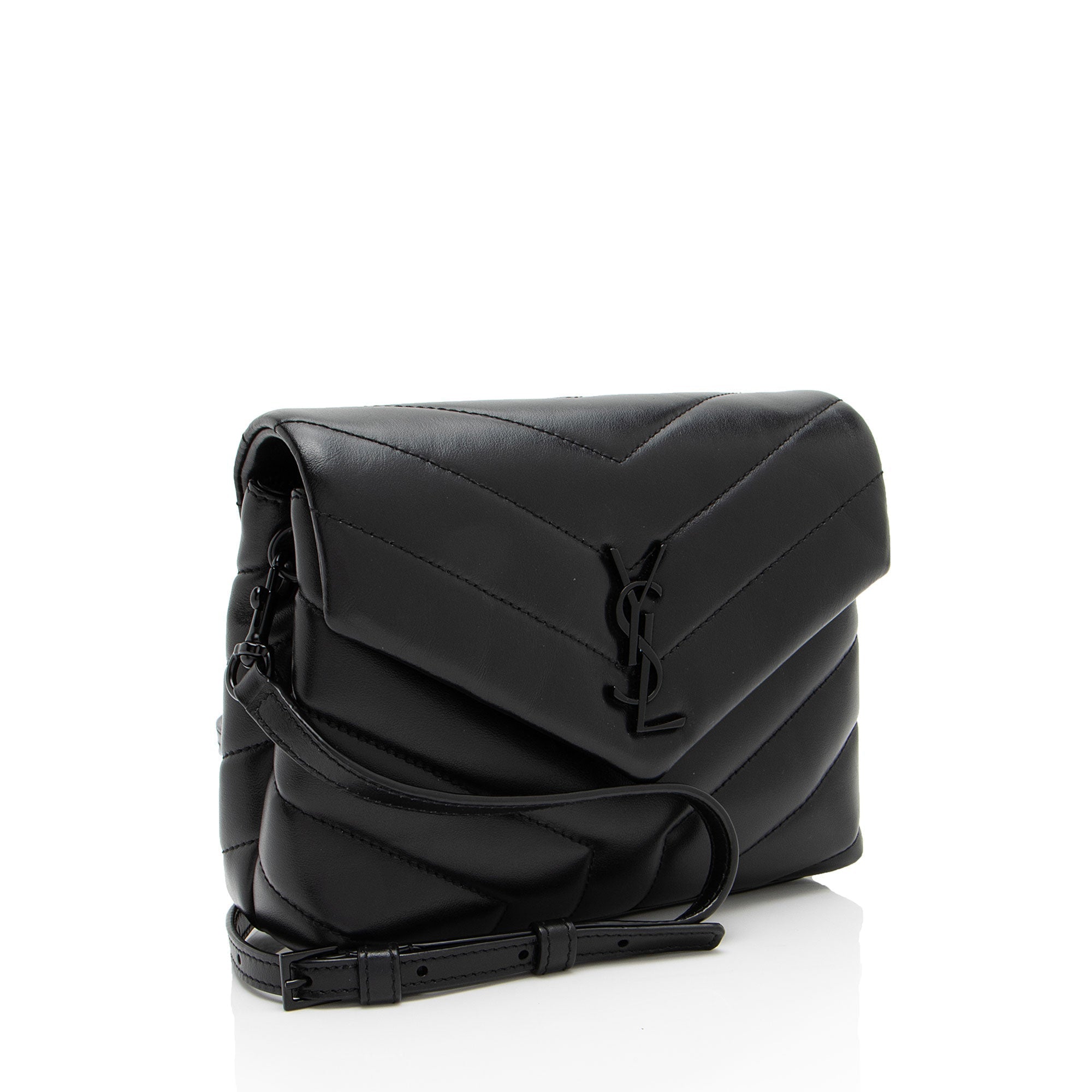 Saint Laurent Matelasse Calfskin Monogram LouLou Toy Crossbody (SHF-oHahXx)
