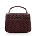 Saint Laurent Matelasse Calfskin Monogram College Medium Shoulder Bag (SHF-18292)