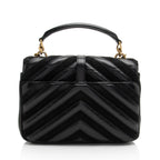 Saint Laurent Matelasse Calfskin Suede Monogram College Medium Shoulder Bag (SHF-UA4qfG)