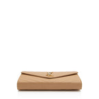 Saint Laurent Matelasse Grain de Poudre Monogram Chain Wallet (SHF-VGvD82)