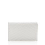Saint Laurent Matelasse Grain de Poudre Monogram Envelope Chain Wallet (SHF-15981)