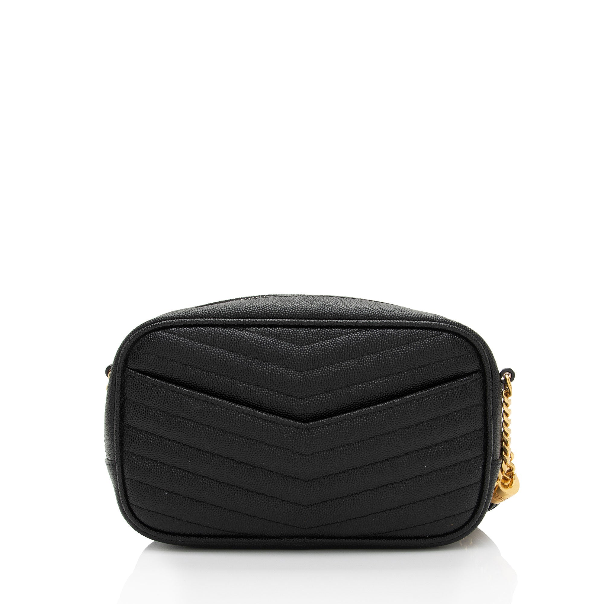 Saint Laurent Matelasse Grain de Poudre Monogram Lou Mini Camera Bag (SHF-sRcb5h)