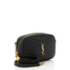 Saint Laurent Matelasse Grain de Poudre Monogram Lou Mini Camera Bag (SHF-sRcb5h)