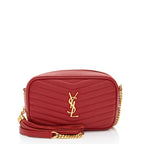 Saint Laurent Matelasse Grain de Poudre Monogram Lou Mini Camera Bag (SHF-QnSMbT)